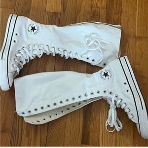 Converse White High-Top Lace-Up Sneakers